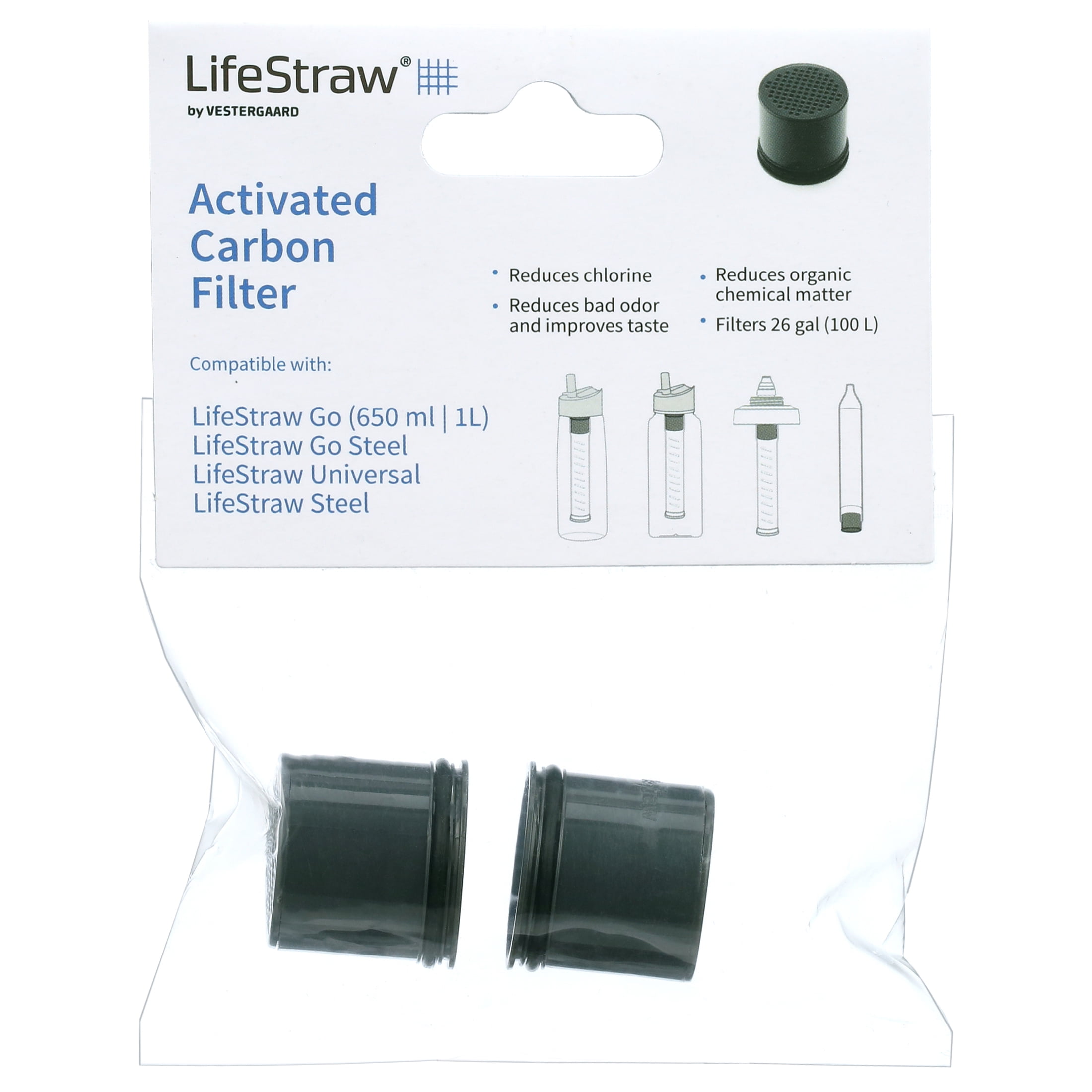 LifeStraw Replacement Carbon Filter for All Go Products - 2pk