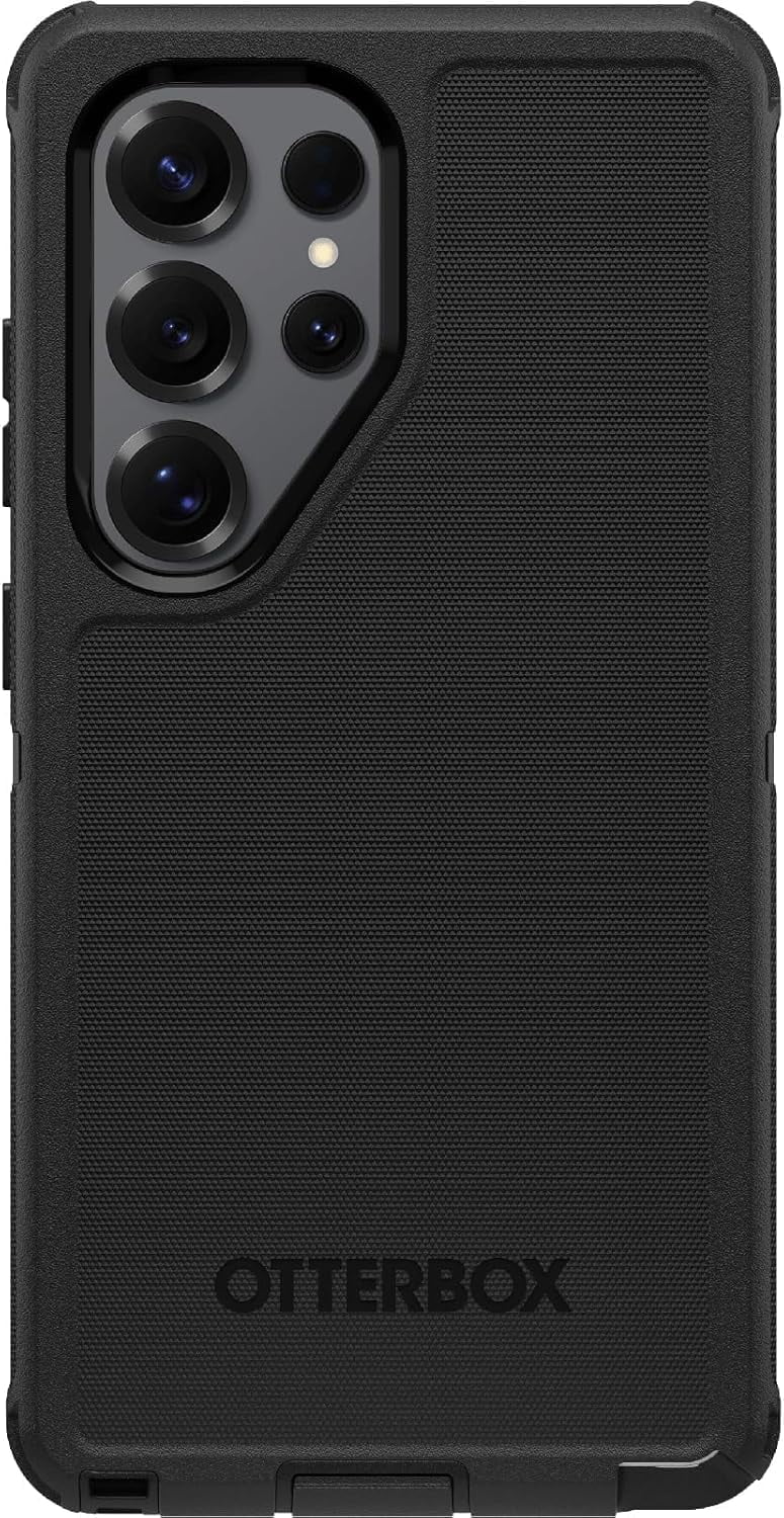 OtterBox Samsung Galaxy S25 Ultra (Only) - Defender Series Pro Case - Black - Holster Clip Included - Rugged & Durable - with Port Protection - Wireless charging compatible - Non-Retail Packaging
