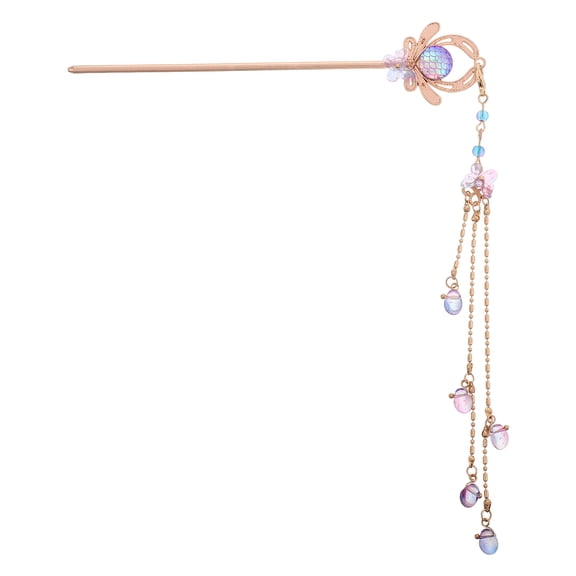 LABSERRON Traditional Chinese Tassels Hair Clip 1Pack Vintage Alloy Hair Stick For Women Daily Wear 5.9X1.1X0.2in
