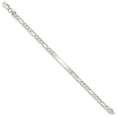 thumbnail image 5 of Auriga Fine Jewelry 925 Sterling Silver Figaro Link Id Bracelet 8 inch for Women, 5 of 6