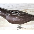 thumbnail image 5 of Rustic Primitive 22" x 13.25" Large Metal Crow Raven Statue Home Farm Garden Lodge, 5 of 6