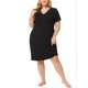 thumbnail image 2 of Camisón de encaje de talla grande Agnes Orinda para mujer Negro 4XL, 2 of 5