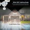 thumbnail image 4 of SANSI 36W Activated LED Security Lights Motion Sensor Flood Light Outdoor, 3 Heads Motion Detector, 3600LM, 5000K, 4 of 10