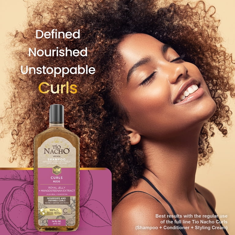 Tío Nacho Rizos Shampoo, Royal Jelly & Mangosteen Extract, Curly