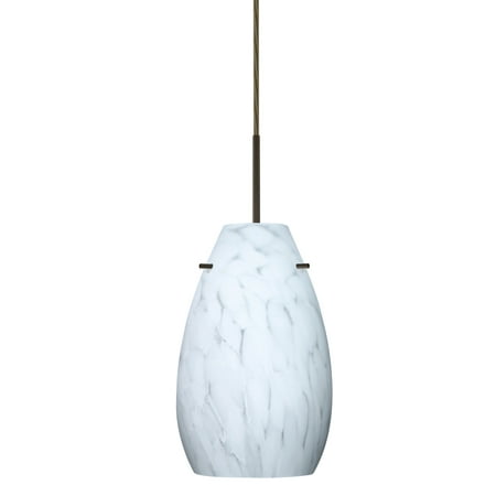 

Besa Lighting 1Jt-412619 Pera 1 Light Cord-Hung Mini Pendant - Bronze