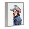 thumbnail image 3 of Stupell Industries Disco Cowgirl in Blue People Painting Gray Framed Art Print Wall Art, 17 x 17, 3 of 8