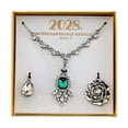 thumbnail image 3 of 2028 Jewelry 3-In-1 Bridal Octagon Crystal Interchangeable Necklace Set 16" + 3" Extender, 3 of 3