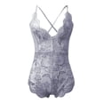 thumbnail image 1 of FhsagQ Ensemble de Lingerie pour Femmes Combinaison Mode pour Femmes Lingerie de Jeu de Rôle Lingerie pour Femmes Lingerie en Dentelle à Carreaux Rouges Ensembles de Lingerie pour Femmes Grande Taille Bleu avec Peignoir Assorti Argent TTTG, 1 of 5