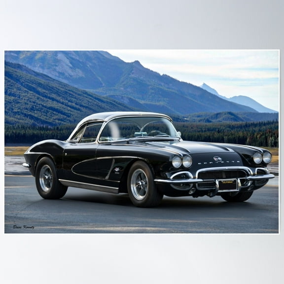1962 Corvette C1 Poster Wall Art, Modern Wall Decor For Living Room Bedroom, 8x12 UNFRAMED