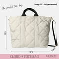 thumbnail image 4 of Kedzie Cloud 9 Tote Bag Quilted Puffer Crossbody Purse, Gray (Women's), 4 of 9