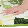 thumbnail image 3 of REGALWOVEN Alfombrillas de baño suaves, alfombra de baño antideslizante con patrón botánico, tapete absorbente de felpa, alfombra de piso con hojas verdes 16" x 24", 3 of 6