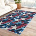 thumbnail image 1 of Star Rugs for Living Room Bedroom - Stripe Rug 3x4 - Brick Pattern Carpet for Home Decor - Washable Non Slip Patterned Indoor Small Area Rug - Soft & Low Pile (ZL&555), 1 of 7