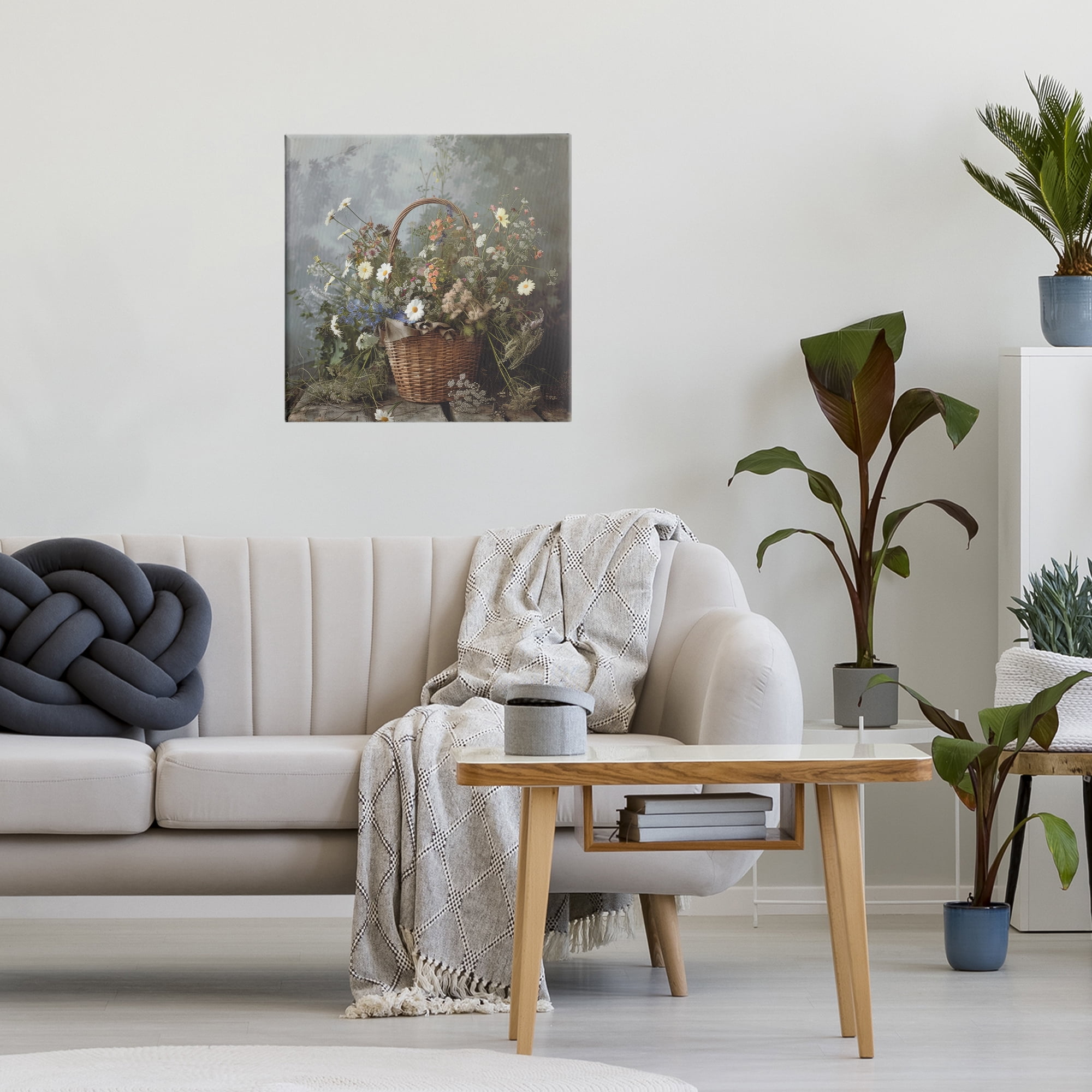 Stupell Industries Floral Basket Still Life Canvas Wall Art, design by Lazar Studio