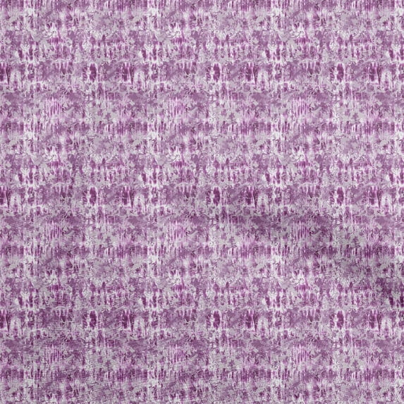 oneOone Cotton Poplin Twill Purple Fabric Asian-Tie & Dye-Floral Quilting Supplies Print Sewing Fabric By The Yard 56 Inch Wide