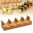 thumbnail image 2 of Wooden Sushi Roll Holder – Decorative Display Stand for Hand Rolls, Tacos, And Appetizers,4-Slot Design for Home Kitchens Or Restaurants Harlik, 2 of 9
