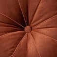 thumbnail image 5 of Round Tufted Burnt Orange Velvet Floor Pillow, 5 of 5