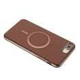 thumbnail image 5 of for iPhone 8 Plus / iPhone 7 Plus Strong Magnetic Case Compatible with Mag-Safe, Luxury Elegant PU Leather TPU Bumper Shockproof Protective Slim Magnetic Phone Cover, Brown, 5 of 6