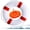 Red, variant on Pool Life Ring Buoy Life Preserver Ring with Lifesaving Rope Reflective Tape Yard Wall Decoration 10.6"/19.68"