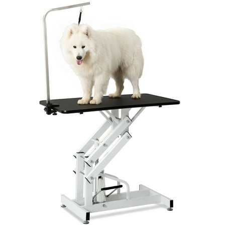 Hydraulic Grooming Table for Dogs Professional Adjustable Height Groomer Station Portable Restraint Holder for Pet Supplies Best for Small Medium Large Dog & (Best Blues Radio Station)