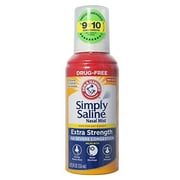 Simply Saline Nasal Mist Extra Strength Severe Congestion, Drug-Free, 4.25 oz, 6 Pack