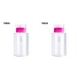 thumbnail image 4 of Xingzhi Distributeur à Pompe Vide Poussoir Récipient de Stockage Rechargeable Flacon Transparent Boîte de Manucure Rose Rouge 100ml 2Ensemble, 4 of 6