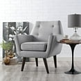 thumbnail image 2 of Modern Contemporary Urban Design Living Lounge Room Armchair, Grey Gray, Fabric, 2 of 5