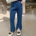 thumbnail image 4 of Little Girls Jeans Super Stretchy Bell-bottomed Pants for 2-10 Years Old, 4 of 8