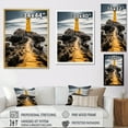 thumbnail image 4 of Designart "Lighthouse Photo Grey and Yellow Serenity II" Nautical & Beach Floater Framed Wall Art Print, 4 of 7