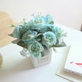 thumbnail image 4 of Coofit Potted Flower Artificial Hibiscus Rose Fake Potted Plant Table Ornament for Home, 4 of 7