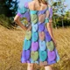 thumbnail image 3 of Patrón de corazs de conversación pequeña Vestido sin mangas de fondo de caramelo ropa de verano para mujer vestidos de ceremonia, 3 of 5