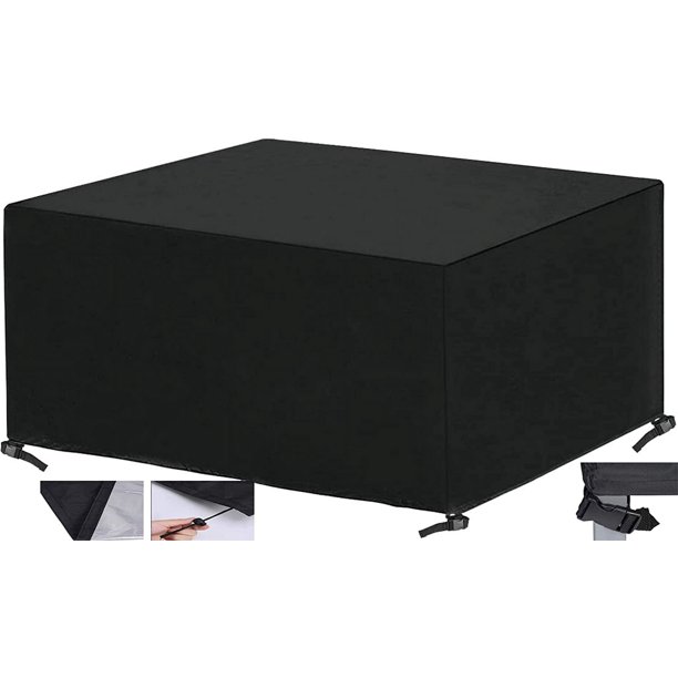 Fundas para muebles de jardín, funda para muebles de jardín 600D Oxford impermeable, funda protectora anti-UV para mesas de jardín, muebles de patio, con cordones 255x255x80cm