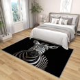 thumbnail image 4 of 4x5 Rug, Zebra Rug, 3D Wild Animal Rugs for Living Room Bedroom, African Wildlife Black Carpet, Washable & Non Slip & Soft Low Pile Large Indoor Area Rug, Zebra Home Decor & Gifts, 4 of 7