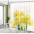 thumbnail image 5 of Ambesonne Flower Shower Curtain, Paint of Daffodils Bouquet, 69"Wx84"L, Yellow Green, 5 of 5