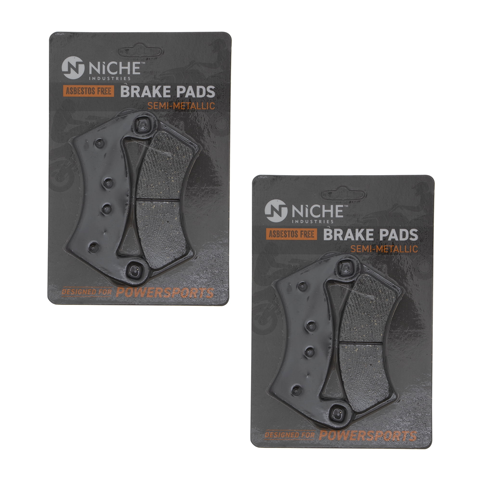 Brake Pad Set for Polaris 2205949 2203747 Front Rear Organic 4 Pack Ranger 
