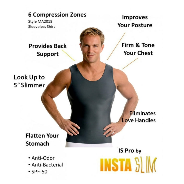 3-Pack Insta Slim I.S.Pro USA Activewear Compression Muscle Tank