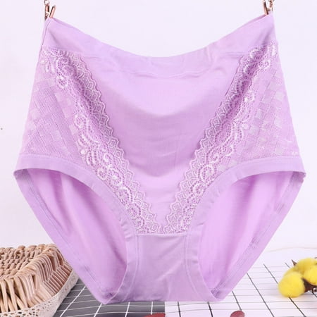 Under 10 High Waisted Seamless Panties  Soft Breathable  Stretch Briefs  Comfortable Ladies Briefs  For Daily Wear  Seamless Underwear  Seamless Leggings  Plus Size T-Shirt|Cotton Purple