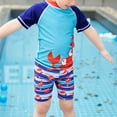 thumbnail image 5 of gdxvjhbj Swimsuit for Boys Rash Guard Swimsuits Kids Two Piece Sunsuit Swimwear Sets (A,14), 5 of 9