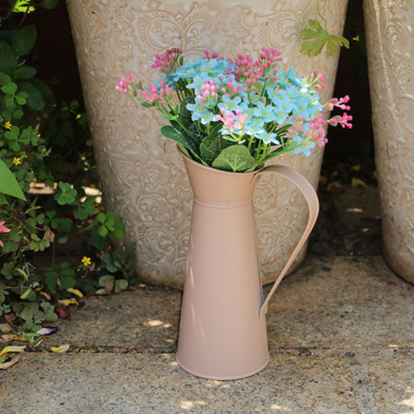 1 X Shabby Chic Country Vintage Retro Jug Vase Flower Pitcher Wedding Home Decor 