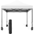 thumbnail image 1 of 10x10 pop-up canopy tent: portable rolling bag, 4 weight bags, 3 adjustable heights, outdoor quick-abiertos, 1 of 8