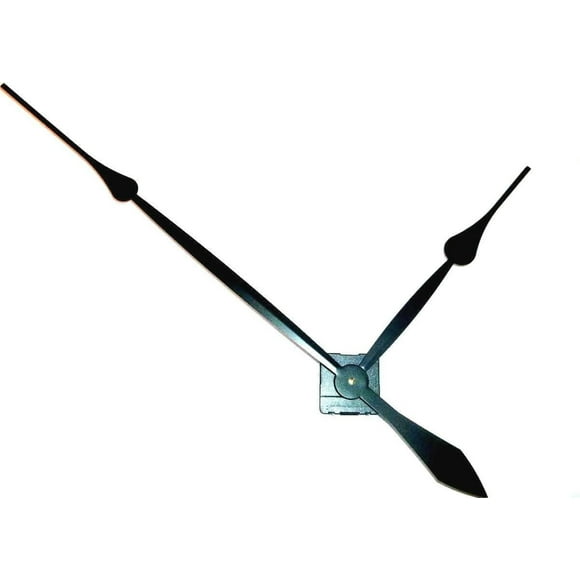 Clock Parts High Torque Clock Movement (Silent Sweep) Extended Shaft with 17-3/4 in. Long Balanced Black Spaded Hands (No11), Large Wall Clock, Large Clock Hands, Non Ticking, Power, DIY