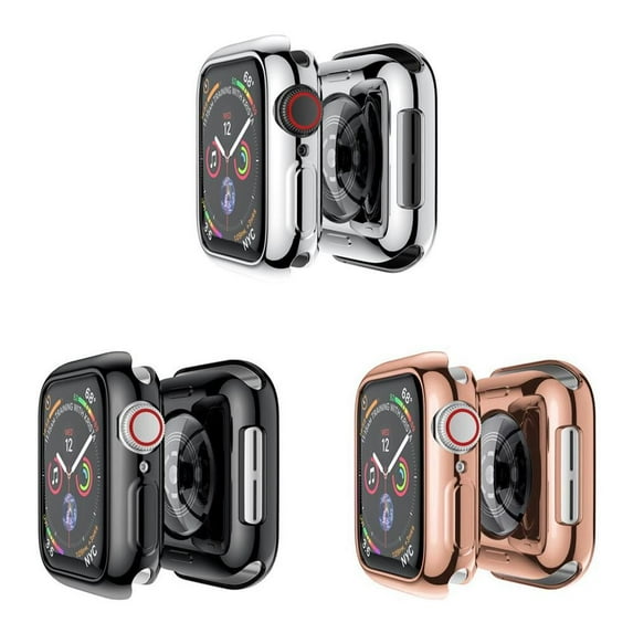 LEIXIUER (1/3/6)Pack Compatible with Apple Watch Case Series 8 7 45mm 41mm Series 6 5 4 SE 44mm 40mm Soft PC Shockproof Ultra-Thin TPU Bumper Overall Protective Cover for iWatch Series 3 2 1 38mm 42mm