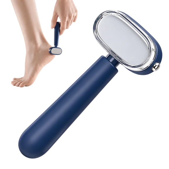 Dual-Sided Foot Callus Remover – Replaceable Stainless Steel Blade Foot Scraper, Portable Foot File for Dry Skin and Cracked Heels