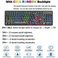 thumbnail image 3 of Wireless Rechargeable Backlit Keyboard and Mouse Combo,Soke-Six 2.4G Full-Size Mechanical Feel Gaming Keyboards, 3 of 5