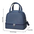 thumbnail image 2 of Vacemry Double Layer Lunch Bag, Large Capacity Insulated Food Carrier, Thermal Picnic Cooler Bag with Handles, Leak Proof Meal Tote for Office School Outdoor, 2 of 6