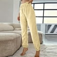 thumbnail image 4 of Summer Pants for Women Pants for Women Dressy Womens Comfy Casual Pajama Designer Wide Leg Yoga Trousers Leather Corduroy Small Sweatpants Fashion Womens Beige S, 4 of 7