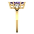 thumbnail image 3 of 2 ct Marquise Cut Simulated Alexandrite 3 Stone 14K Yellow Gold Womens Engagement Ring, 3 of 5