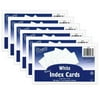 5137-6 (6 Pk) White 5X8 Ruled Index Cards