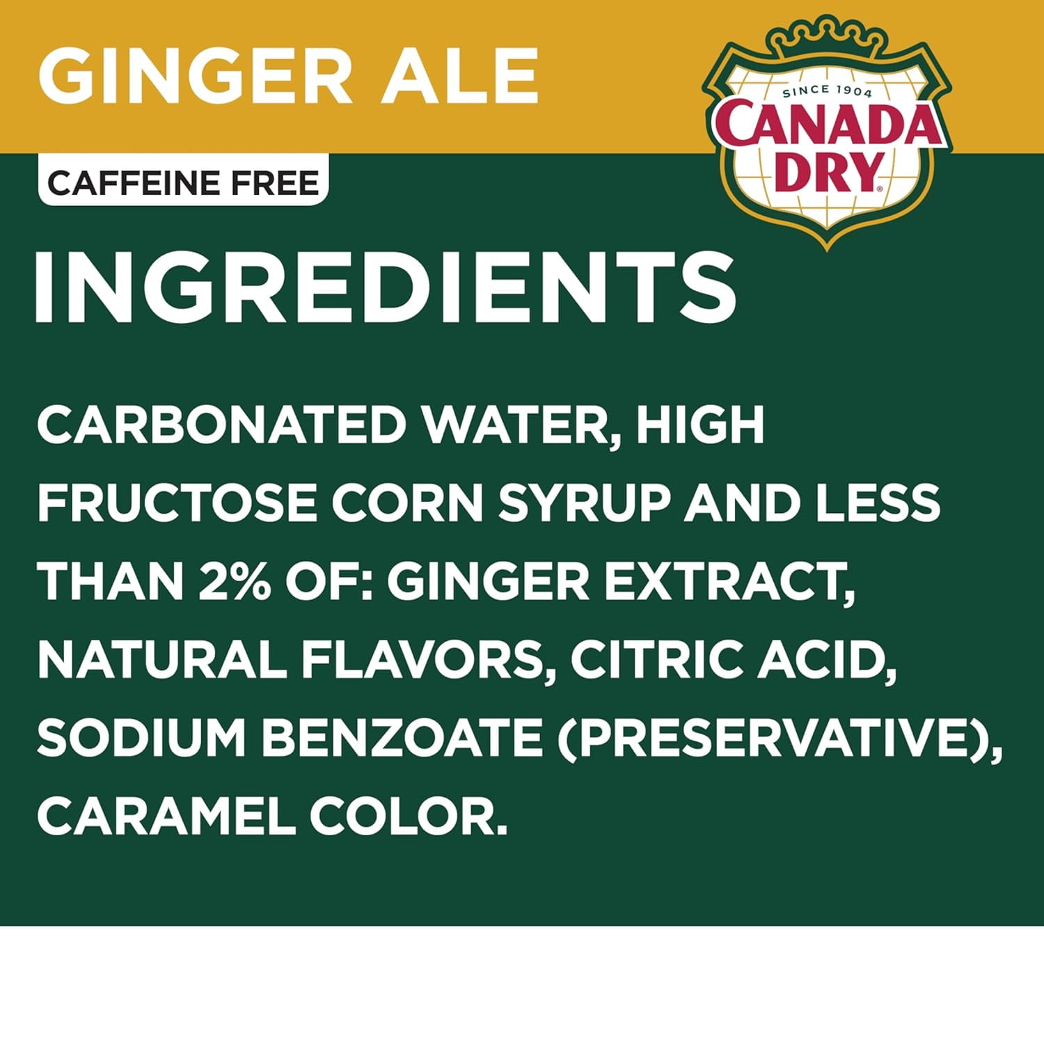 Canada Dry Ginger Ale Soda, 12 fl oz Aluminum Cans, 8 Pack, Allergens Not Contained