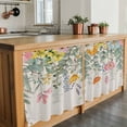 thumbnail image 6 of Eucalyptus Leaves Floral Tier Curtains 24 Inch Length, Spring Rustic Botanical Flowers Cafe Short Curtains for Bathroom Over Sink, Small Kitchen Curtain Light Filtering Drapes 2 Panels 27.5"Wx24"L, 6 of 8
