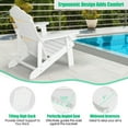 thumbnail image 6 of GVN Folding Adirondack Chair, Weather Resistant HIPS Outdoor Adirondack Chair with Cup Holder-White, Modern Folding Adirondack Chair for Deck, Backyard, Garden, 6 of 9